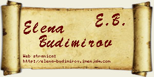 Elena Budimirov vizit kartica
